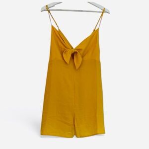 Forever 21 Sweet Butter Yellow Tie-Front Romper, Women’s SZ M NEW